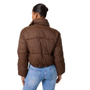 Chaqueta acolchada de punto personalizada para mujer, transpirable, ecológica, impermeable, a prueba de viento, chaqueta acolchada recortada totalmente personalizable - Product Image 4