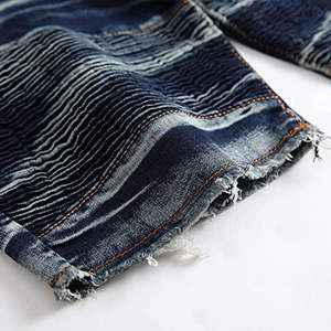 Pantalones cortos vaqueros de algodón holgados de longitud media para hombre con logotipo personalizado, ropa de calle bonita de estilo recto medio suelto Vintage - Product Image 2