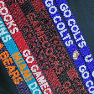 สายกระเป๋าลูกปัดหลากสี ดีไซน์เฉพาะตัว สายกระเป๋าลูกปัดสีขาวทองแบบกำหนดเอง สายกระเป๋าลูกปัดสั่งทำพิเศษ - Product Image 1