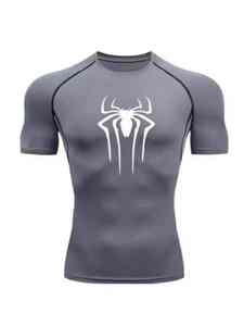 T-shirts de compression imprimés pour hommes, sport, fitness, entraînement en salle de sport, course à pied, couche de base respirante et à séchage rapide - Product Image 3