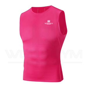 Ropa de correr personalizada OEM y ODM, camisetas de compresión para hombre, camisetas sin mangas, camisetas ajustadas, ropa deportiva para gimnasio, camiseta de entrenamiento - Product Image 4