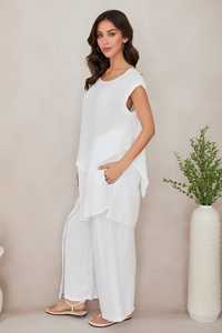 ชุดเซ็ต 2 ชิ้น ผ้าฝ้ายปักลายโบฮีเมียน กระดุมติดแน่น ความยาวระดับเข่า เหมาะสำหรับใส่เที่ยวหน้าร้อน ทรงปกติ ใช้เป็นชุดลำลองอยู่บ้านได้ เป็นมิตรต่อสิ่งแวดล้อม - Product Image 5