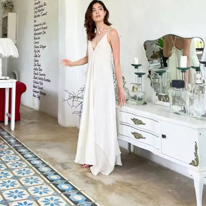 Robe longue Tie Dye de marque privée OEM avec motif solide Tissu en coton Robe longue fantaisie à vendre par les exportateurs indiens - Product Image 1