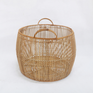 Panier de rangement en rotin et osier avec poignée pour le rangement et l'organisation de la maison, vente en gros, bon marché - Product Image 5