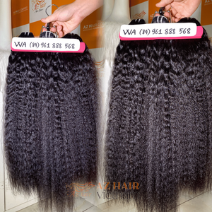 Cheveux naturels vietnamiens crépus raides faisceaux Yaki cheveux humains extensions de cheveux non traités - Product Image 3