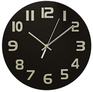 Orologio da parete in vetro nero 30 cm (Nedis CLWA006GL30BK) - Product Image 1