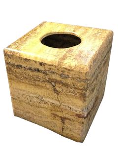 กล่องทิชชู่หินอ่อนสีกากีเข้มกล่องทิชชู่หินอ่อนทำมือกล่องทิชชู่หินอ่อนสำหรับห้องน้ำ - Product Image 1