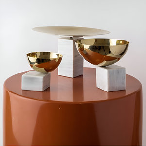 Découvrez les bols en marbre poli écologiques à succès en 2024, bols à collation élégants, bols à fruits de luxe, supports décoratifs - Product Image 1