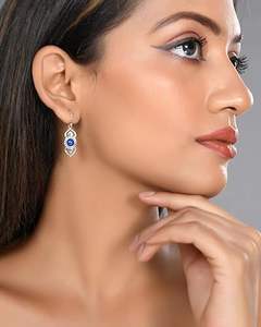 <b>Solid</b> 925 Sterling <b>Silver</b> Natural Lapis Lazuli Gemstone Handmade <b>Earring</b> Jewelry - Product Image 6