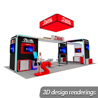 Stand d'exposition modulaire à montage rapide, stand de foire réutilisable en bois, stand d'exposition de mode 10x20 20x20, stand de salon professionnel personnalisé