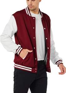 Chaqueta Universitaria Personalizada para Hombre, Ligera, 100% Algodón, Estilo Bomber, Ajustada, Informal, para Invierno - Product Image 2