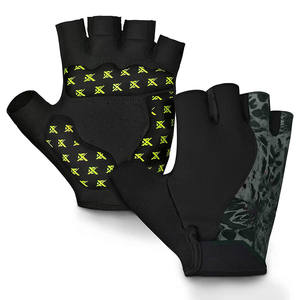 Custom Racing medio dedo Gel acolchado guantes de bicicleta protección transpirable guantes de moto para hombres mujeres estiramiento impreso ciclismo - Product Image 1