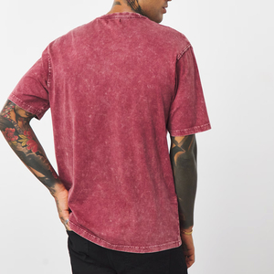 Camisetas de Hombre de Primera Calidad, Lavadas con Ácido, de Poliéster/Algodón, con Logotipo Personalizado, Estilo Urbano, Corte Regular, Tejido Oxford Grueso y Resistente - Product Image 5