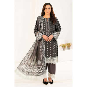 ชุดสัลวาร์กะมีซผ้าฝ้ายพิมพ์ลายแบบ 3 ชิ้น พร้อมผ้าคลุมไหล่ รุ่น K-52041 ชุดปากีสถานสำหรับงานเทศกาลและชุดประจำชาติ ชุดอินเดีย - Product Image 4