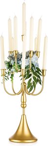<b>Table</b> Centerpiece Decor latest Gold Candles Holder Decoration Stands <b>Tall</b> Antique Metal Candle Holder Set Candle Holders - Product Image 2