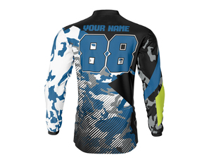 เสื้อปั่นจักรยาน BMX เสื้อเจอร์ซีย์แขนยาวพิมพ์ลายเสื้อดาวน์ฮิลล์ - Product Image 2