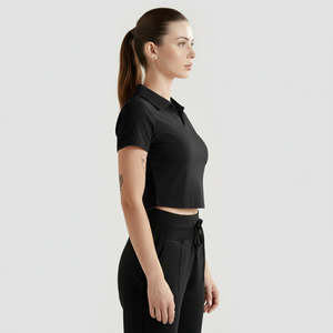 T-shirt court à col noir Black Motion - Product Image 3