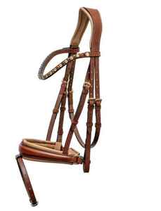 Cabestro de caballo de cuero de primera calidad con banda para la nariz acolchada suave Ajuste cómodo Herrajes de aleación resistentes y diseño de cuerda duradera - Product Image 2