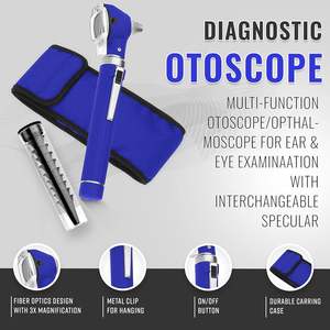 Mini otoscopio para examen de oído, instrumento médico de fibra óptica azul eléctrico para estudiantes, cuidado de mascotas en el hogar, examen de oído - Product Image 5
