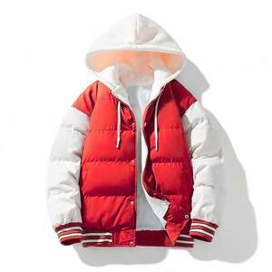 Veste d'hiver à capuche unisexe pour hommes et femmes, coupe ample, taille plus, doudoune zippée, col montant, coton épais, chaude et confortable - Product Image 6