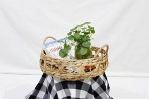 Plateau rond en jacinthe d'eau Artex Dong Thap, tissé à la main, décoration d'intérieur, durable - Product Image 4