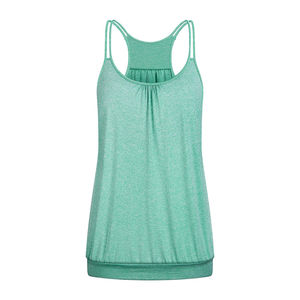 Débardeur d'entraînement d'été pour femmes Logo personnalisé respirant mode décontracté sans manches coton fibre de bambou couleur unie grande taille - Product Image 1