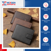Dompet Kulit PU Pria Desain Mewah Modern Berkualitas Tinggi Ukuran Pendek Multi-Fungsi Lapisan Poliester Produsen India