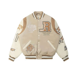 Belle conception Letterman College Baseball Jacket pour hommes Acheter en gros Logo personnalisé Broderie Écusson en cuir Manches Varsity Jackets - Product Image 5