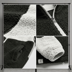 Men Slim Hooded Sherpa Fleece Jacket Full ZIP Winter Warm Breathable <b>Thermal</b> Custom Logo Casual Outdoor Zipper Coat - Product Image 4