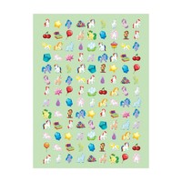Libro de Actividades con Pegatinas Grandes Estilo Edicart, Educativo, Creativo, Colorido, para Niños, 4 Artículos, 96 Páginas, Modelo Italiano, Perfecto