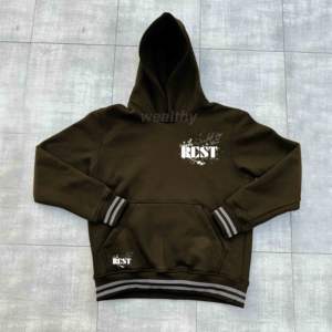 Sweat à capuche surdimensionné en coton mélangé French Terry de haute qualité pour hommes, Streetwear d'hiver, approvisionnement direct d'usine, teint uni - Product Image 1