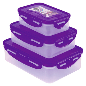 Bpa-free cafe thực phẩm lưu trữ container gói của 3 300ml 650ml 1L hình chữ nhật hình dạng nhỏ vừa lớn cấp thực phẩm nhựa PP chất liệu - Product Image 2