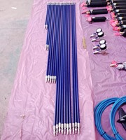 Nouvelles tiges de poussée pneumatiques Plugline en PVC, pression de service de 10 bars, portée de 0,6 m à 3 m, connecteur rapide pneumatique, drainage efficace