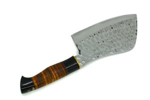 Acero artesanal internacional alto carbono 7 carnicero Damasco cuchillo de cocina VG10 acero mango de madera personalizable producto OEM - Product Image 3