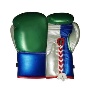 Gants de boxe en cuir PU épais et respirant, nouvelle conception, ajustables, à enfiler, pour l'entraînement, personnalisables - Product Image 1