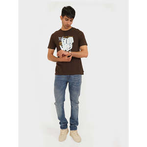 Craig 100% Cotton Crew Neck Slim Fit T-Shirt 300g Jersey with Compressed Feature 220g Cotton/<b>Bamboo</b> Fiber Silk <b>Screen</b> Printing - Product Image 1