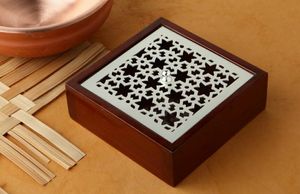 Handmade Polished <b>Wooden</b> Dry Fruit <b>Box</b> Built For Contemporary Home Kitchen Countertop <b>Storage</b> And Serving Display - Product Image 5