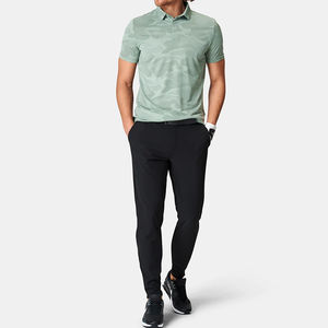 Factory Rate Men's for Polo Shirt Sublimation Design Hot Selling Latest Fashion Solid Pattern <b>Canvas</b> Customizable Private Logo - Product Image 2