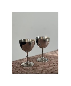 Elegant handcrafted metal wine goblets for classic dining and luxury table decoration in weddings and parties - Product Image 4