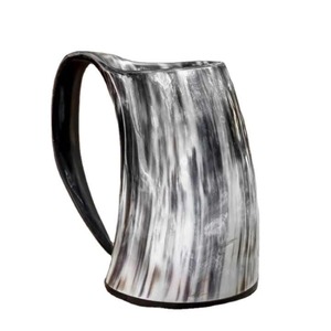 Recién llegado, tazas para beber cerveza y café con cuerno de búfalo ecológicas de primera calidad, hecho a mano estilo religioso, a la venta, exportador indio a granel - Product Image 1
