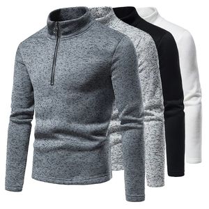 El más nuevo cuarto Zip Pullover Golf sudadera para hombre 14 Zip Fleece Hoodies Mock-Neck Sweater Pullover Blank Jacket Wholesale - Product Image 6