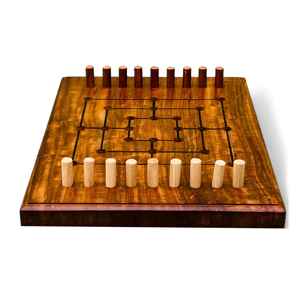 Jeu de société Morris Nine pour hommes en bois de rose, artisanal, classique, stratégie, divertissement, divertissement familial, jeu de table d'intérieur, compétences - Product Image 4