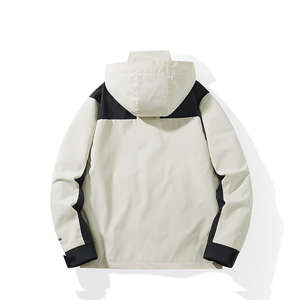 Nouvel arrivage de vestes softshell unisexes imperméables de couleur unie à manches longues avec fermeture éclair complète vestes décontractées pour hommes personnalisées pour hommes - Product Image 3