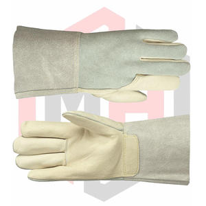 ถุงมือทำงานหนังวัวแท้เกรดพรีเมียม ป้องกันไฟฟ้าสถิต พร้อมปลอกแขนนิรภัย ระบายอากาศได้ดี ทนทานต่อการฉีกขาด ปราศจากซิลิโคน ปรับความยาวได้ - Product Image 6