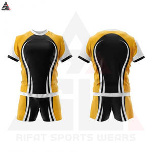 Uniforme de Rugby al por Mayor OEM, Diseño Personalizado, Impresión Digital, Manga Corta, Unisex, Colores Personalizados, Secado Rápido, Transpirable - Product Image 6