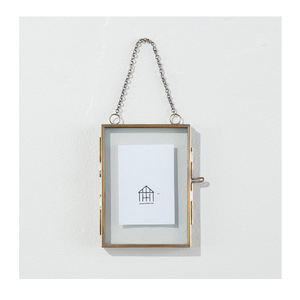 Customized Size Rectangle Shape Gold Photo <b>Frame</b> Hanging Wall Decorate Brass Glass <b>Picture</b> for Home Office Decor - Product Image 2