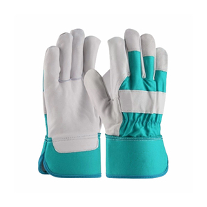 2025n Gants de travail en cuir résistants à la chaleur personnalisés et robustes Gants de travail semi-cuir de sécurité industrielle à bas prix - Product Image 5