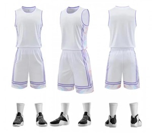Baloncesto de doble cara usable hombres niños baloncesto Jerseys uniformes de dos pisos de secado rápido deporte niños baloncesto Jersey - Product Image 5