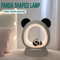Nouvelle lampe de nuit LED Panda rechargeable, commande par bouton, design moderne minimaliste, intensité réglable, 3 modes de couleur, lampe de bureau Panda mignonne