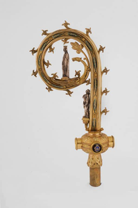 Bastón de Obispo de Latón Único, Diseño Exclusivo para el Día del Padre, Color Dorado, Bastón de Obispo al por Mayor, Artículos Religiosos Cristianos - Product Image 5